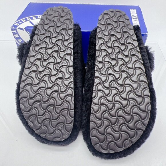 BIRKENSTOCK BOSTON Shearling BIG BUCKLE Clog TEDDY BLACK EU 40 Women US 9- 9.5 - Picture 9 of 12